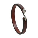 Maxbell Cuff Bracelet for Men Accessories Friend Gift Jewelry 7.87inch S Buckle Brown