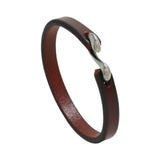 Maxbell Cuff Bracelet for Men Accessories Friend Gift Jewelry 7.87inch S Buckle Brown