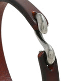 Maxbell Cuff Bracelet for Men Accessories Friend Gift Jewelry 7.87inch S Buckle Brown