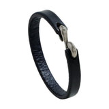 Maxbell Cuff Bracelet for Men Accessories Friend Gift Jewelry 7.87inch S Buckle Black