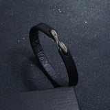 Maxbell Cuff Bracelet for Men Accessories Friend Gift Jewelry 7.87inch S Buckle Black