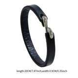 Maxbell Cuff Bracelet for Men Accessories Friend Gift Jewelry 7.87inch S Buckle Black