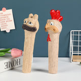 Maxbell Funny Garden Statue Animal Sculpture Porch Gift Christmas Long Neck Figurine Black 6.7x6.8x21.1cm