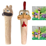 Maxbell Funny Garden Statue Animal Sculpture Porch Gift Christmas Long Neck Figurine Black 6.7x6.8x21.1cm