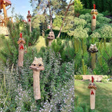 Maxbell Funny Garden Statue Animal Sculpture Porch Gift Christmas Long Neck Figurine Black 6.7x6.8x21.1cm