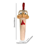 Maxbell Funny Garden Statue Animal Sculpture Porch Gift Christmas Long Neck Figurine Red 6.4x7.6x23cm