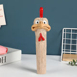 Maxbell Funny Garden Statue Animal Sculpture Porch Gift Christmas Long Neck Figurine Red 6.4x7.6x23cm