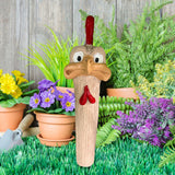 Maxbell Funny Garden Statue Animal Sculpture Porch Gift Christmas Long Neck Figurine Red 6.4x7.6x23cm