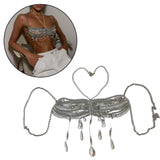 Maxbell Body Chain Bra Boho for Women and Girls for Performance Dressing up Concerts