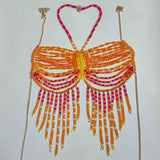 Maxbell Body Chain Bra for Women Body Jewelry for Music Festivals Concerts Carnivals