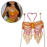 Maxbell Body Chain Bra for Women Body Jewelry for Music Festivals Concerts Carnivals