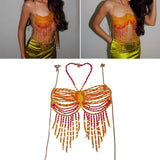 Maxbell Body Chain Bra for Women Body Jewelry for Music Festivals Concerts Carnivals