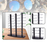 Maxbell Glasses Stand Multi Layers Sunglasses Holder for Malls Exhibition Countertop Black