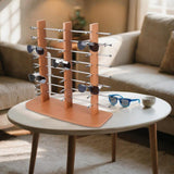 Maxbell Glasses Stand Multi Layers Sunglasses Holder for Malls Exhibition Countertop Brown