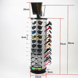 Maxbell Glasses Display Stand Rotating Eyeglass Display Turning Stand for Home Store Round for 44 Glasses