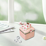 Maxbell Artistic Enamel Trinket Box Ring Box for Rings Earrings Home Decoration Pink