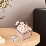 Maxbell Artistic Enamel Trinket Box Ring Box for Rings Earrings Home Decoration Pink