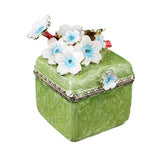 Maxbell Artistic Enamel Trinket Box Ring Box for Rings Earrings Home Decoration Green