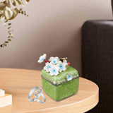 Maxbell Artistic Enamel Trinket Box Ring Box for Rings Earrings Home Decoration Green