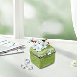Maxbell Artistic Enamel Trinket Box Ring Box for Rings Earrings Home Decoration Green
