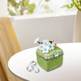 Maxbell Artistic Enamel Trinket Box Ring Box for Rings Earrings Home Decoration Green