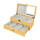 Maxbell Wooden Jewelry Box Organizer Organization Holder Necklaces Home Jewelry Case