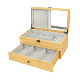 Maxbell Wooden Jewelry Box Organizer Organization Holder Necklaces Home Jewelry Case