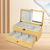 Maxbell Wooden Jewelry Box Organizer Organization Holder Necklaces Home Jewelry Case