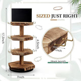 Maxbell Rotating Jewelry Storage Organizer Necklace Hanger for Pendant Rings Dresser