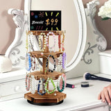 Maxbell Rotating Jewelry Storage Organizer Necklace Hanger for Pendant Rings Dresser