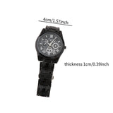 Maxbell Male Wrist Watch Business Gift Bracelet Watch for Father Friends Grandfather black