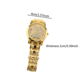 Maxbell Male Wrist Watch Business Gift Bracelet Watch for Father Friends Grandfather gold