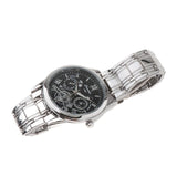 Maxbell Male Wrist Watch Business Gift Bracelet Watch for Father Friends Grandfather silver