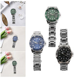 Maxbell Auto Mechanical Watch Men Quartz Movement Chronograph Analog Wristwatch Green