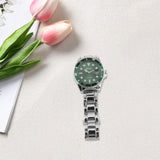 Maxbell Auto Mechanical Watch Men Quartz Movement Chronograph Analog Wristwatch Green