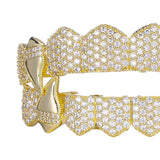 Maxbell Hip Hop Teeth Grill Decor for Men Women Rapper Costume Accessories Portable Gold