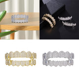 Maxbell Hip Hop Teeth Grill Decor for Men Women Rapper Costume Accessories Portable Gold