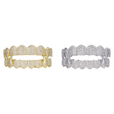 Maxbell Hip Hop Teeth Grill Decor for Men Women Rapper Costume Accessories Portable Gold
