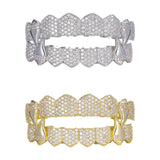Maxbell Hip Hop Teeth Grill Decor for Men Women Rapper Costume Accessories Portable Gold