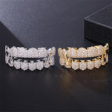 Maxbell Hip Hop Teeth Grill Decor for Men Women Rapper Costume Accessories Portable Gold