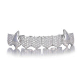 Maxbell Hip Hop Teeth Grill Decor for Men Women Rapper Costume Accessories Portable Silver