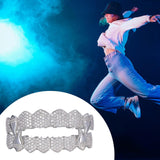 Maxbell Hip Hop Teeth Grill Decor for Men Women Rapper Costume Accessories Portable Silver