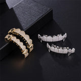 Maxbell Hip Hop Teeth Grill Decor for Men Women Rapper Costume Accessories Portable Silver