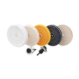 Maxbell 5x 4" Buffing Polishing Wheels Sturdy Buffing Pads for Drill Copper Aluminum