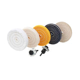 Maxbell 5x 4" Buffing Polishing Wheels Sturdy Buffing Pads for Drill Copper Aluminum