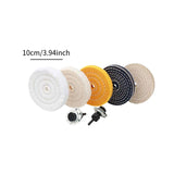 Maxbell 5x 4" Buffing Polishing Wheels Sturdy Buffing Pads for Drill Copper Aluminum