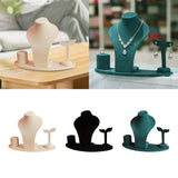 Maxbell Necklace Display Mannequin Jewelry Stand for Dresser Countertop Retail Store Beige