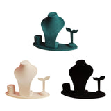 Maxbell Necklace Display Mannequin Jewelry Stand for Dresser Countertop Retail Store Beige