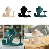 Maxbell Necklace Display Mannequin Jewelry Stand for Dresser Countertop Retail Store Beige