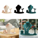 Maxbell Necklace Display Mannequin Jewelry Stand for Dresser Countertop Retail Store Beige